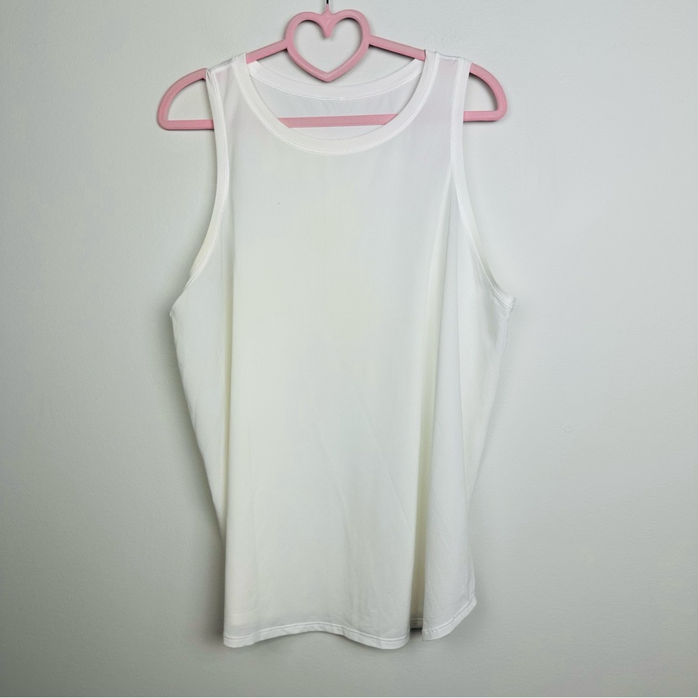 Lululemon High Neck Running and Training Tank Top White Size 14